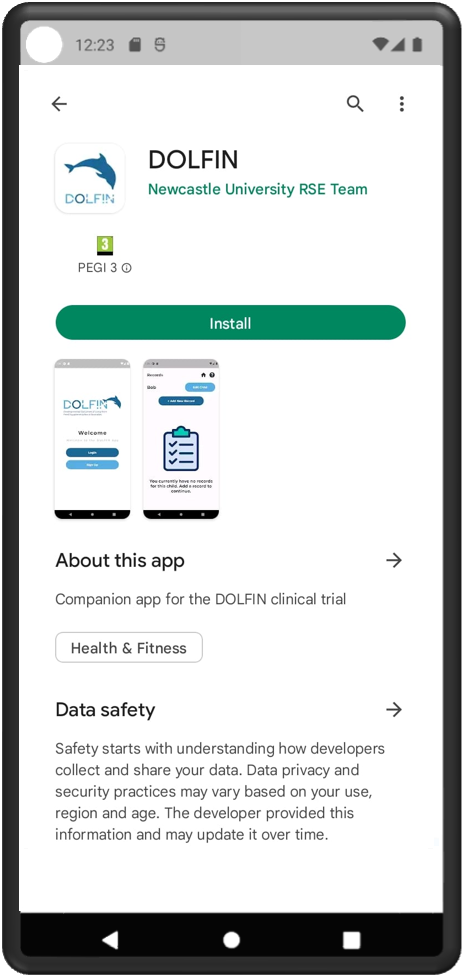 DOLFIN App - Google Screenshot